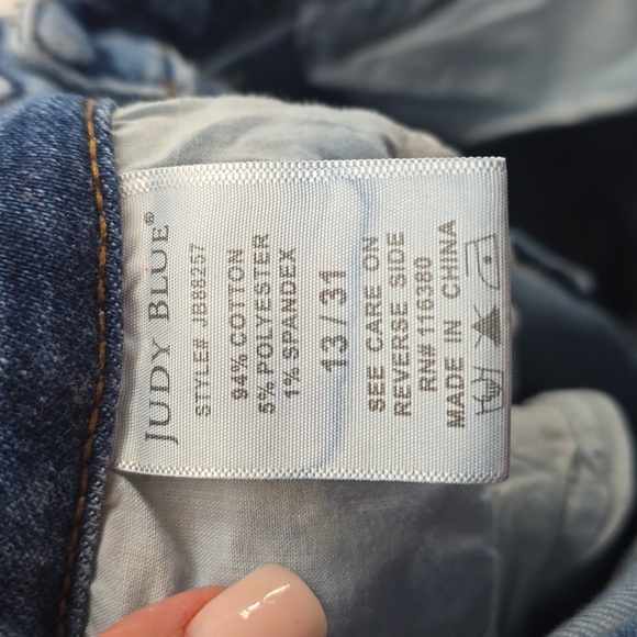 Judy Blue Mona Destresse High Rise Sunflower Patch Slim Fit Jeans Blue Size 31 - Picture 8 of 8